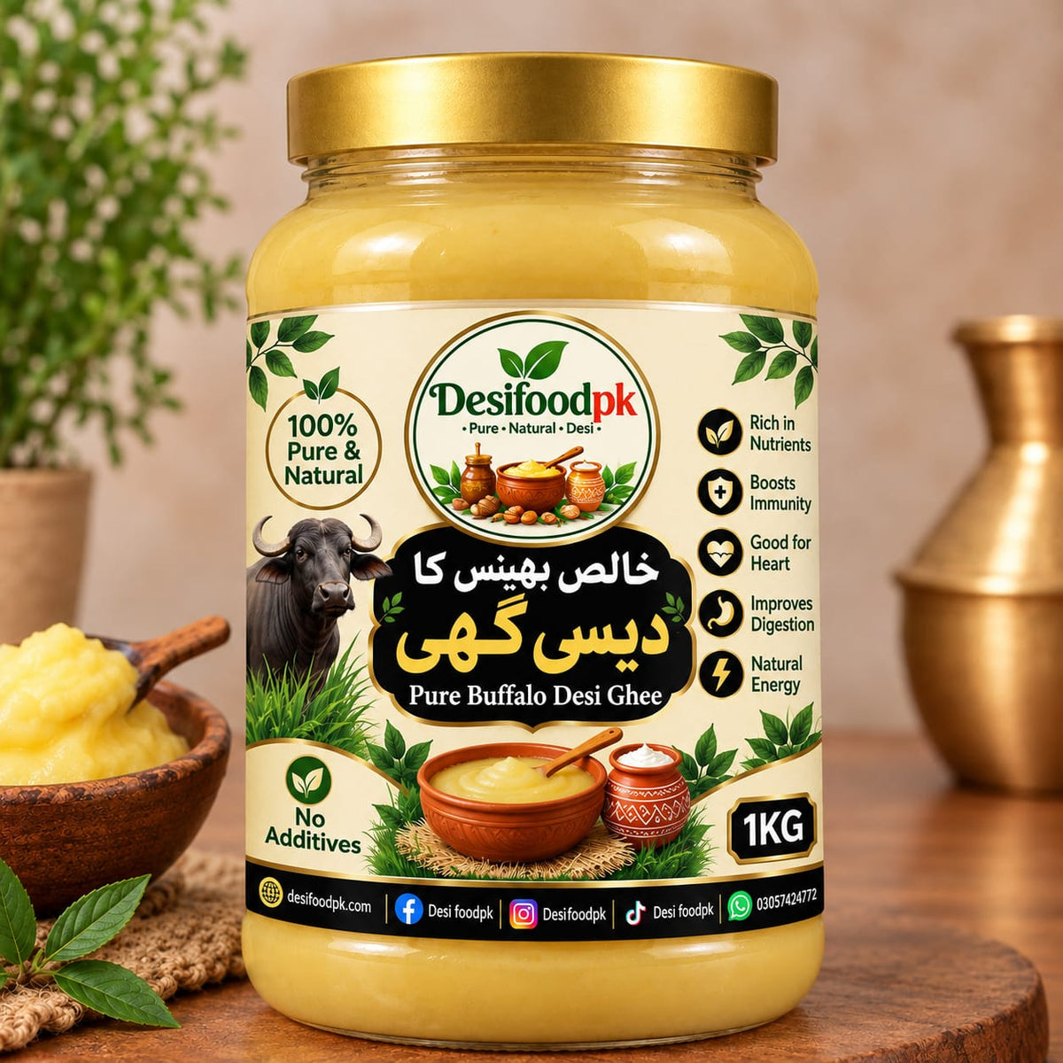 100% Pure Buffalo Desi Ghee